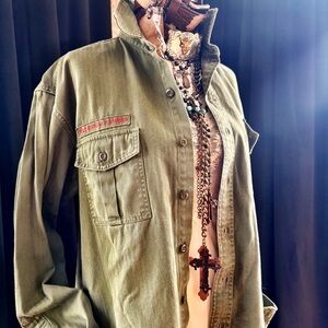 Polo Ralph Lauren Military Style Casual Button-Down Shirt